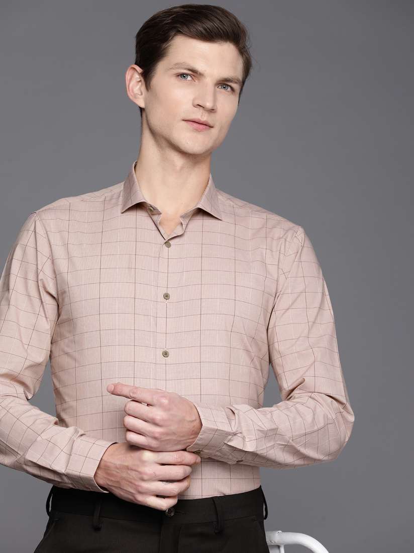 Buy Louis Philippe Ath.Work Men Super Slim Fit Windowpane Checks Formal Shirt Shirts for Men 25616072 Myntra