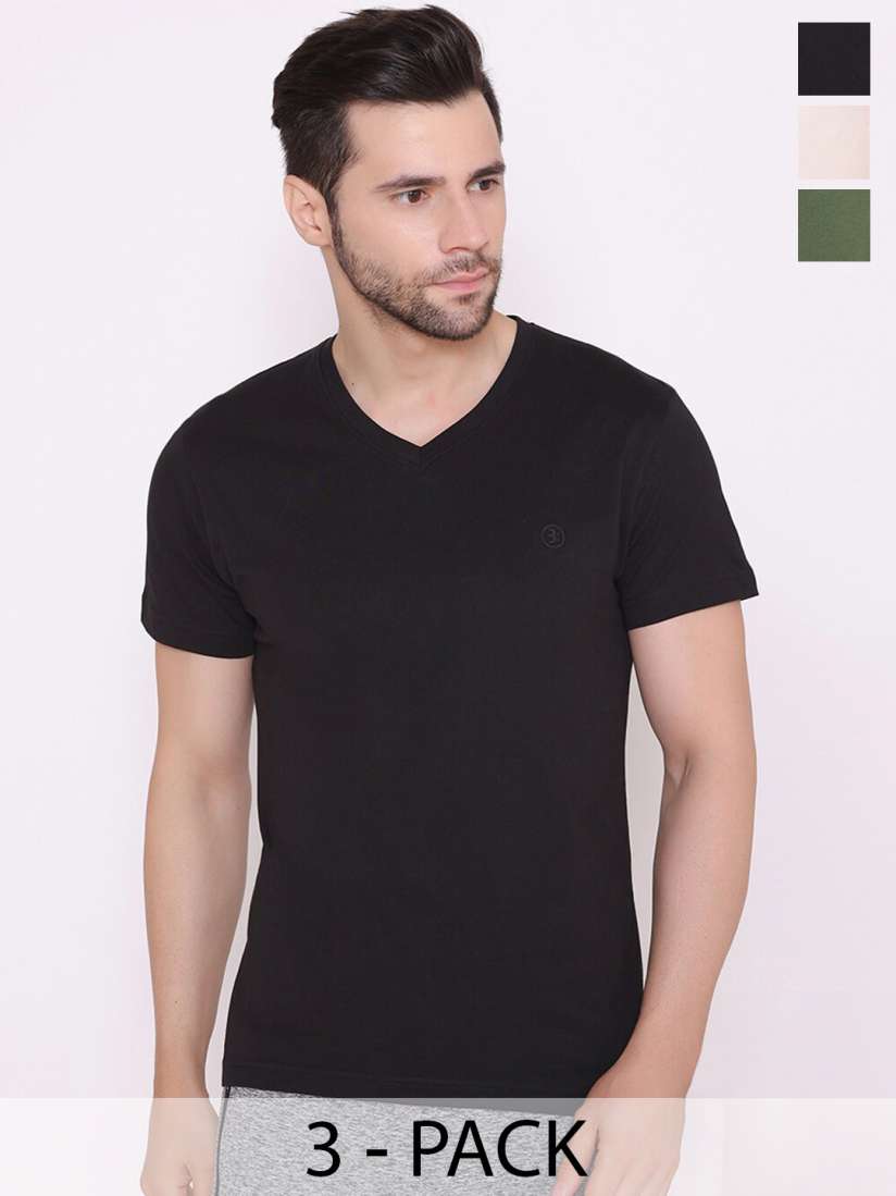 Buy BODYACTIVE Pack Of 3 Cotton T Shirts Tshirts for Men 25622020 Myntra