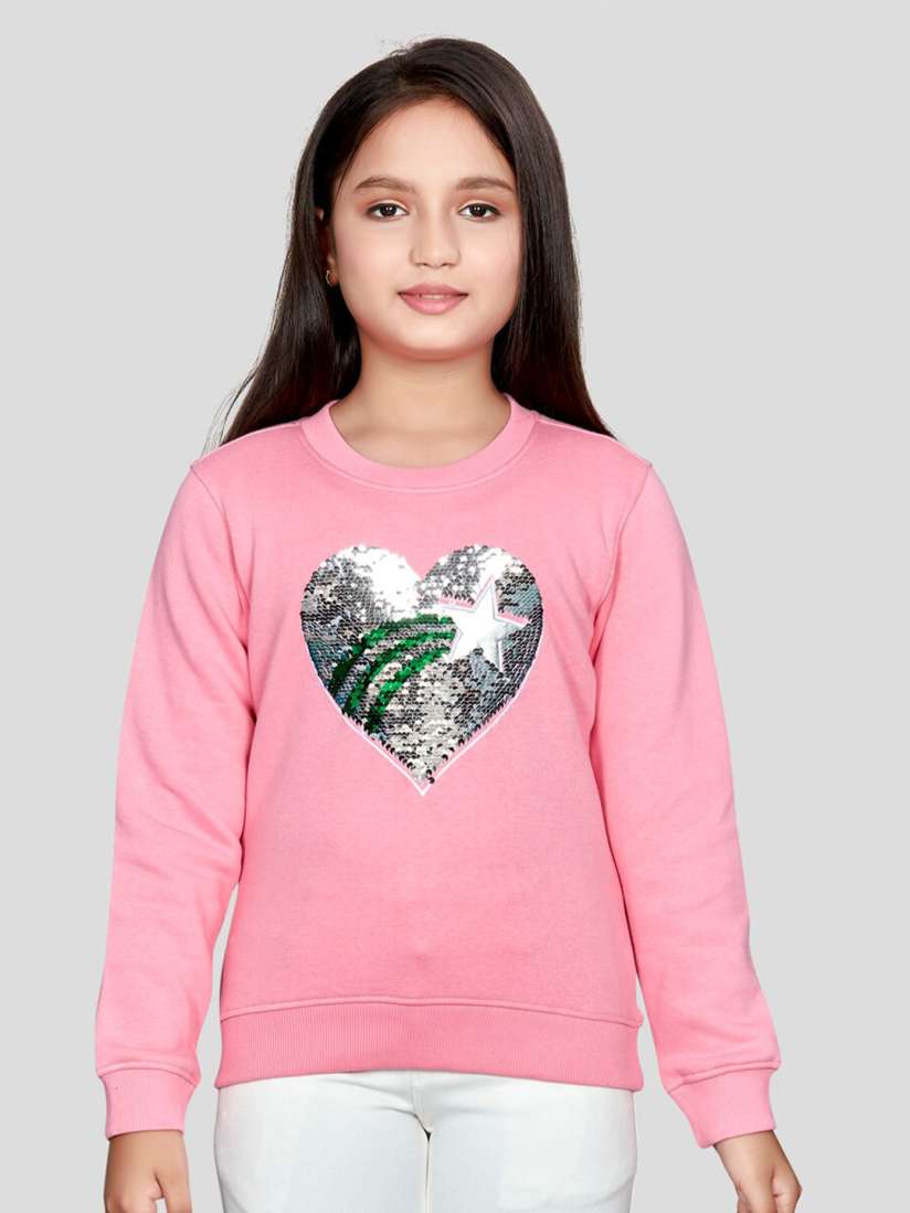 Buy Peppermint Girls Embellished Sweatshirt Sweatshirts for Girls 25622798 Myntra