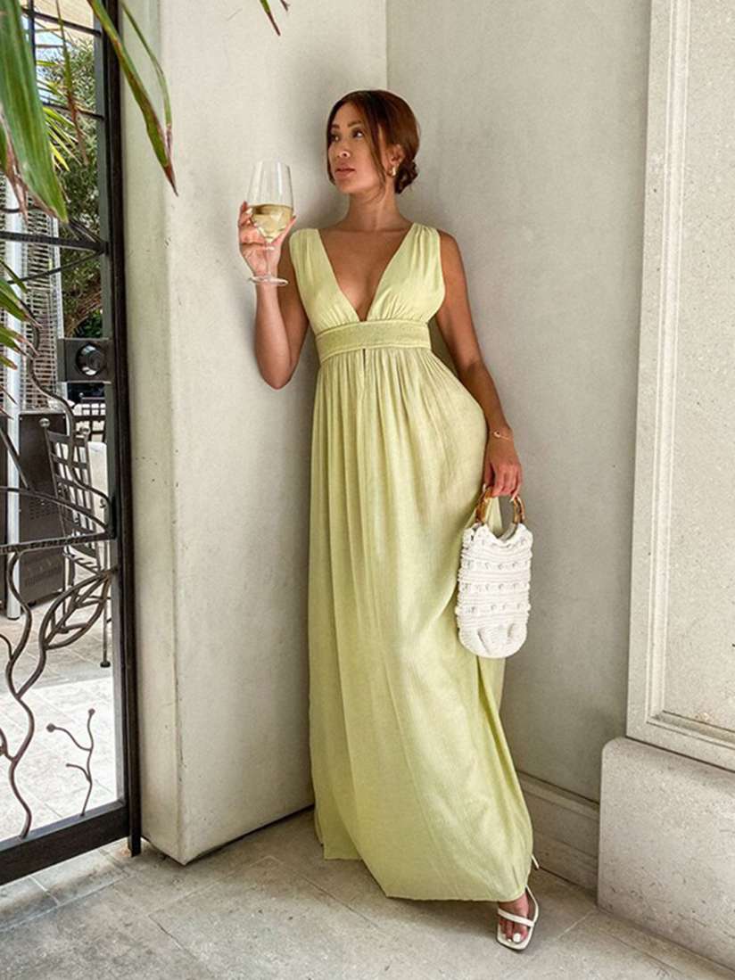 Buy StyleCast Yellow V Neck Maxi Dress Dresses for Women 25632808 Myntra