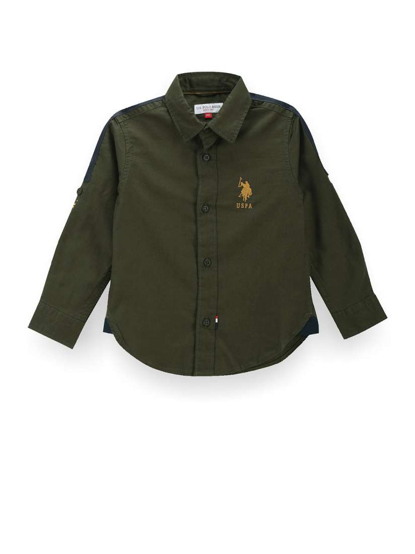 Buy U.S. Polo Assn. Kids Boys Classic Spread Collar Roll Up Sleeves Cotton Casual Shirt Shirts for Boys 25633186 Myntra