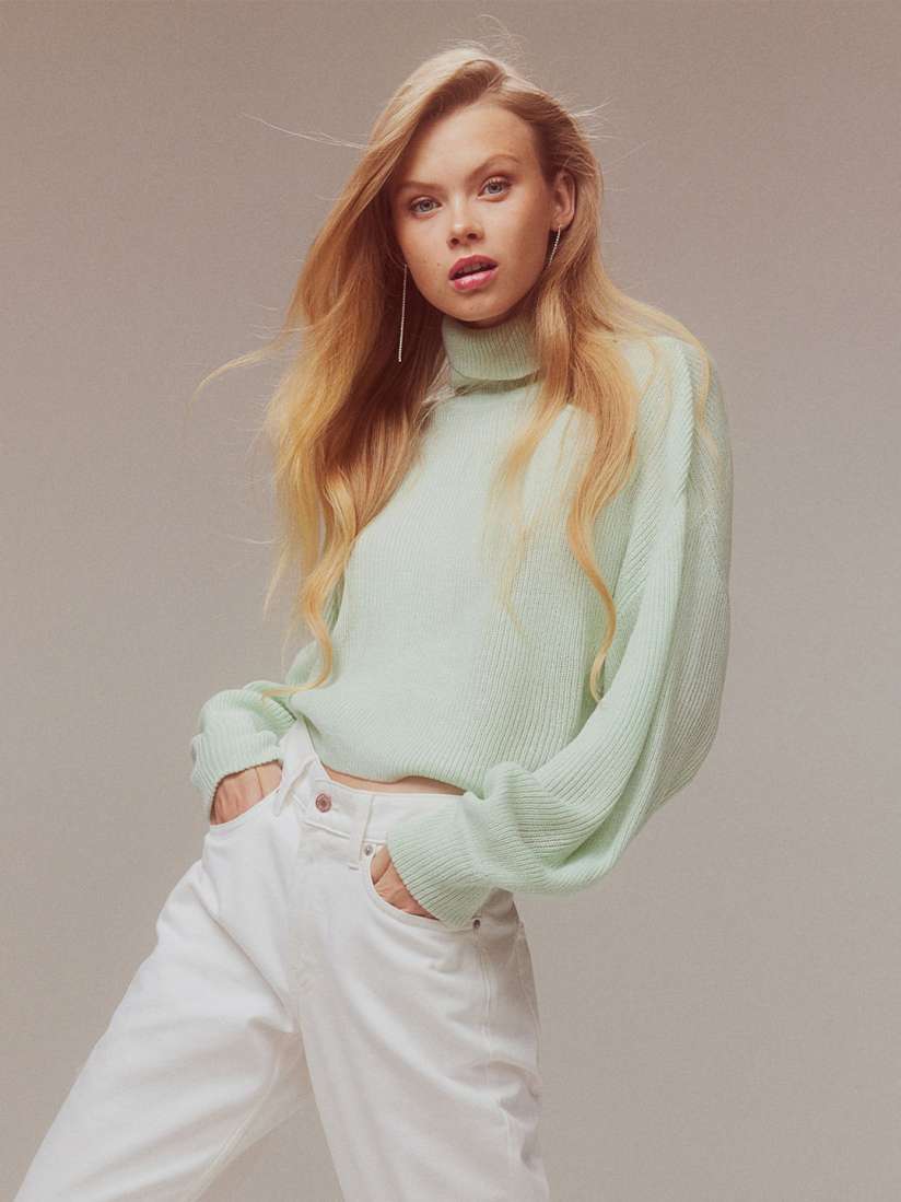 Cropped polo jumper top