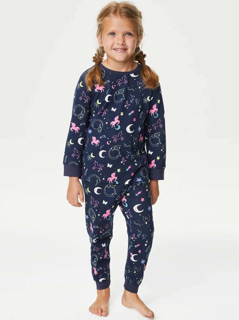 Buy Marks Spencer Girls Conversational Printed Pure Cotton Night suit Night suits for Girls 25633676 Myntra