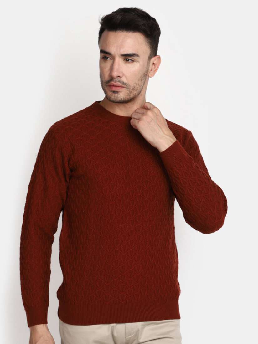 Buy V Mart Geometric Self Design Cotton Pullover Sweater Sweaters for Men 25638636 Myntra