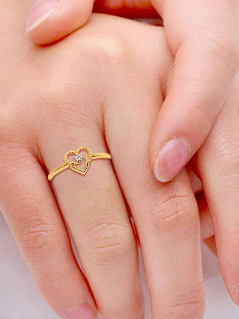 Buy CANDERE A KALYAN JEWELLERS COMPANY Diamondlites 14KT Gold Diamond Ring 0.77 g Ring Diamond for Women 25643992 Myntra