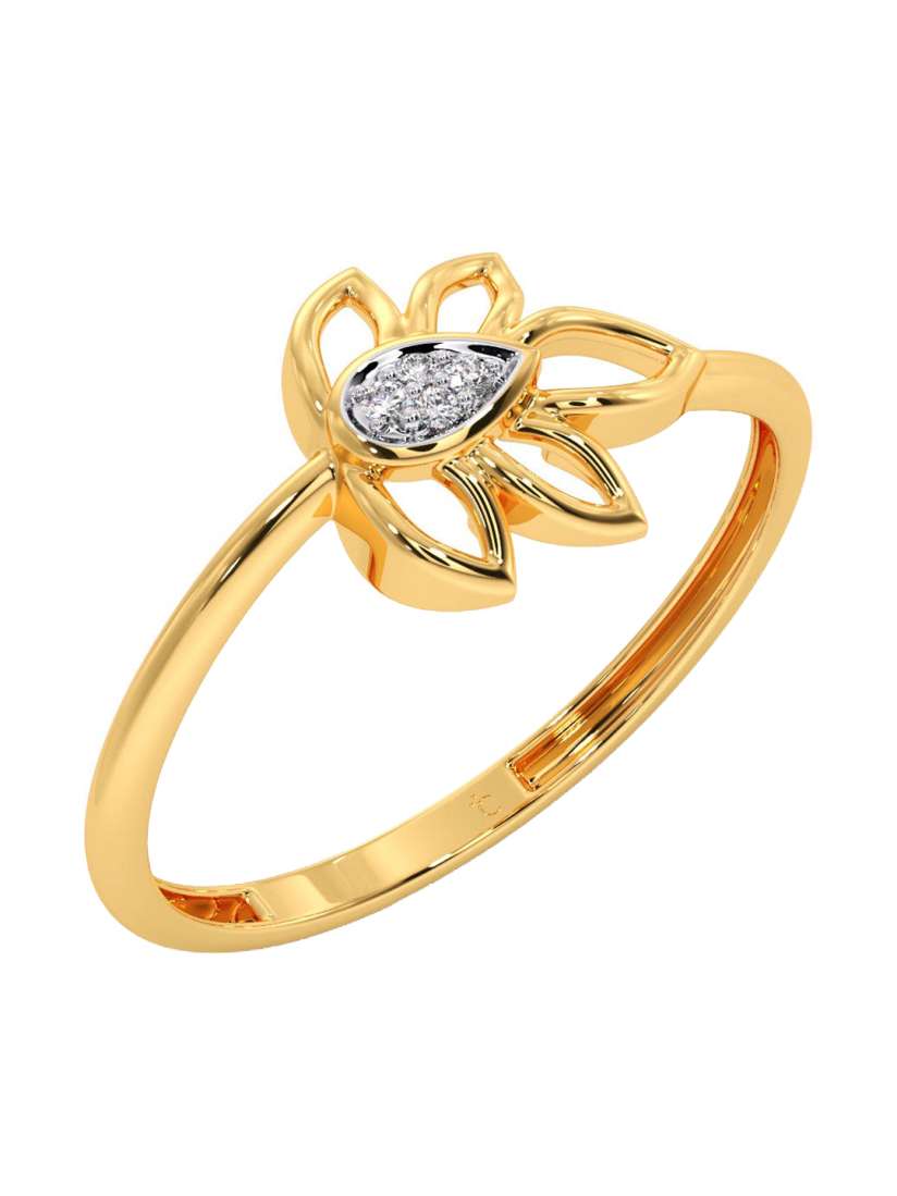 Buy CANDERE A KALYAN JEWELLERS COMPANY Diamondlites 14KT Gold Diamond Studded Ring 0.84gm Ring Diamond for Women 25644158 Myntra