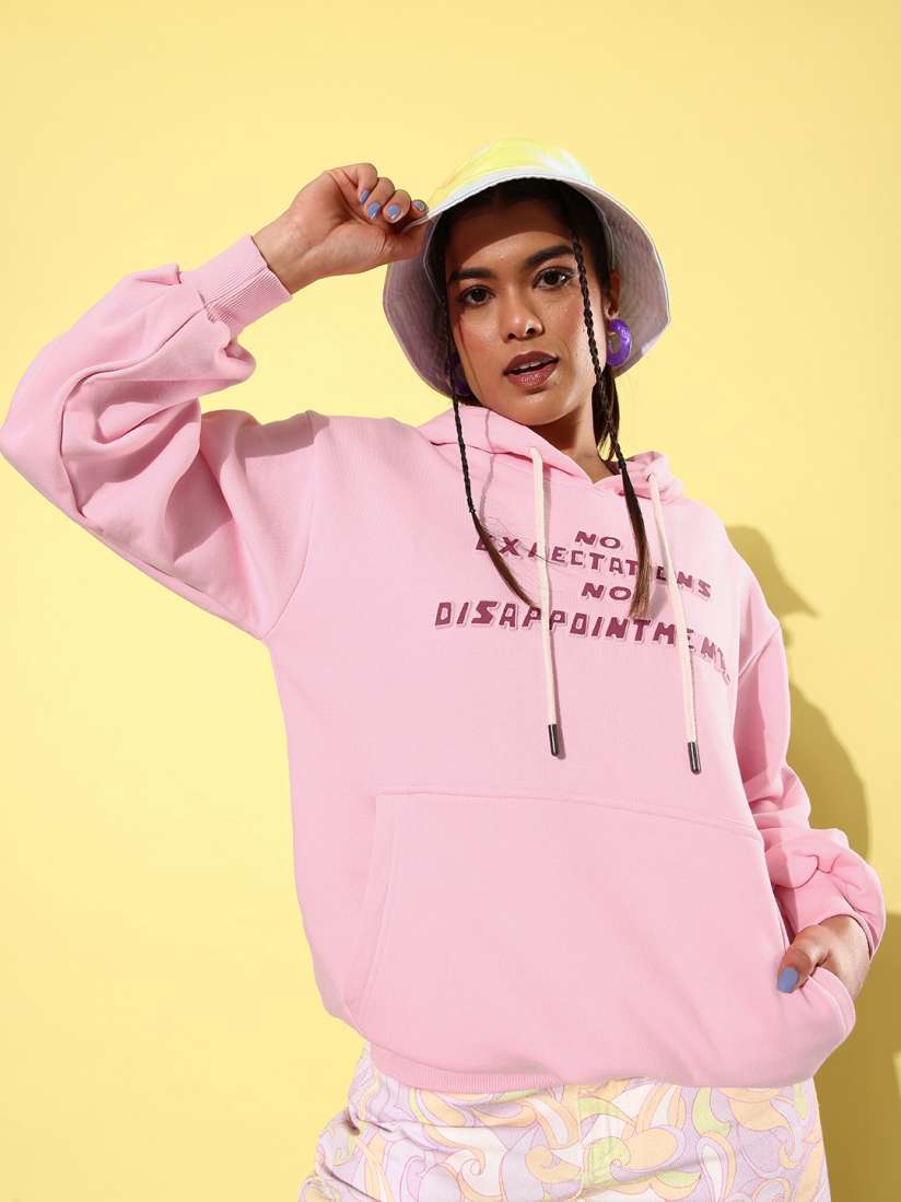 Buy Difference of Opinion Women Typography Printed Hooded Oversized Sweatshirt Sweatshirts for Women 25650620 Myntra