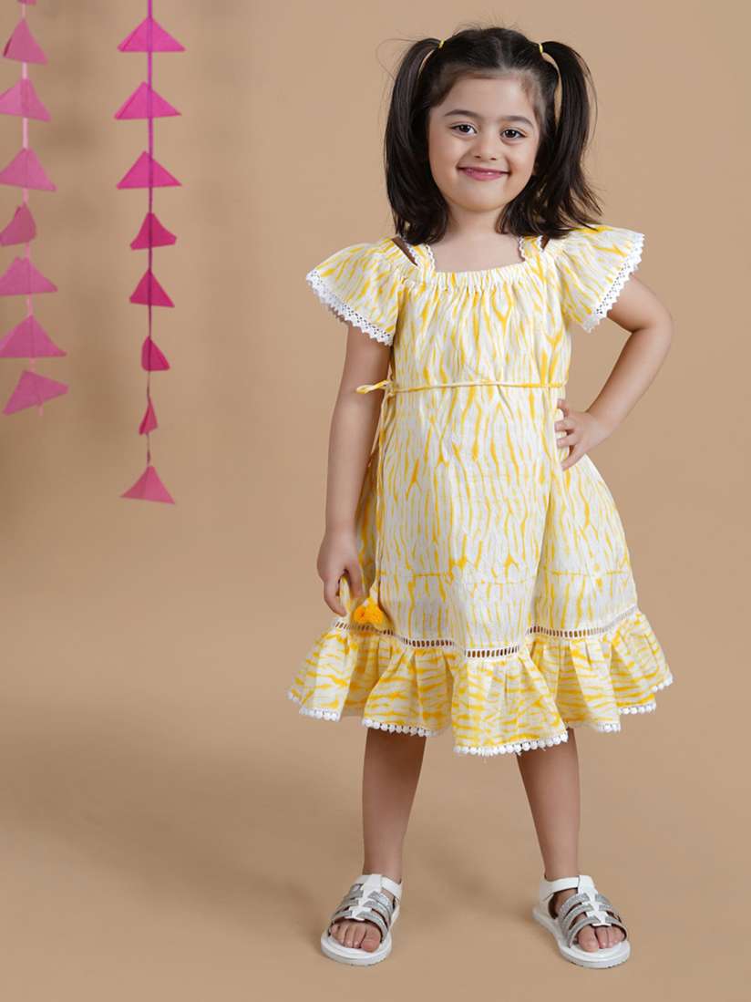 Cold shoulder frocks for girls cheap