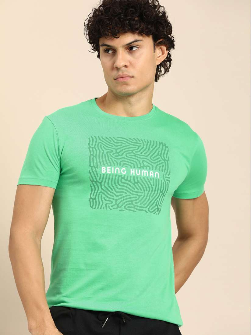Buy Being Human Men Brand Logo Print Pure Cotton T shirt Tshirts for Men 25650812 Myntra