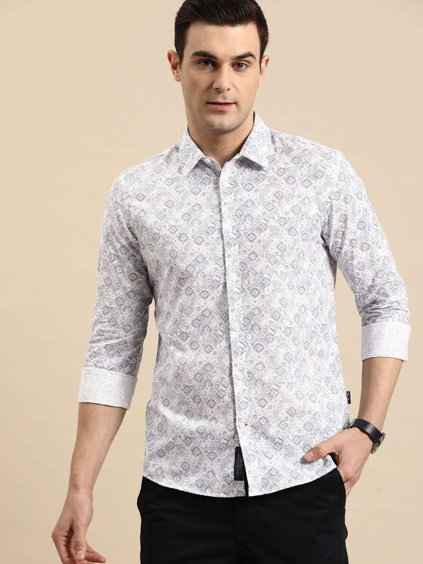 Buy Being Human Printed Slim Fit Pure Cotton Shirt Shirts for Men 25650972 Myntra