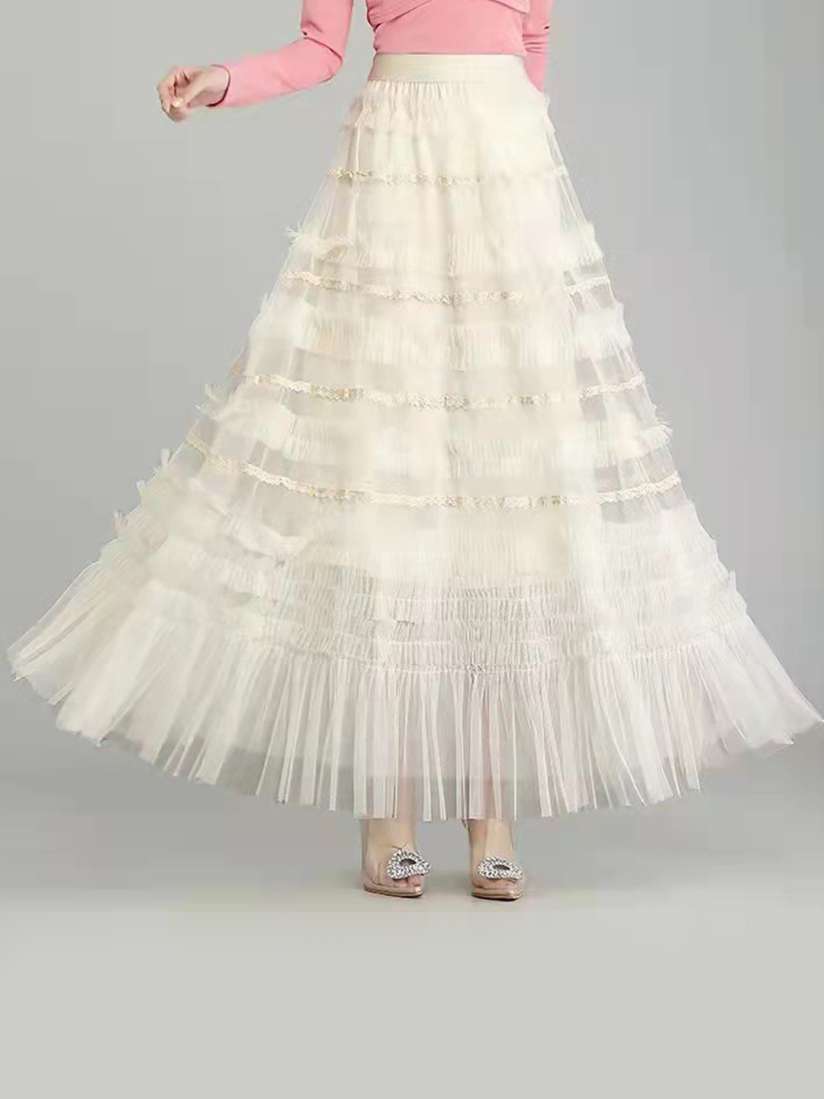 White skirt myntra top