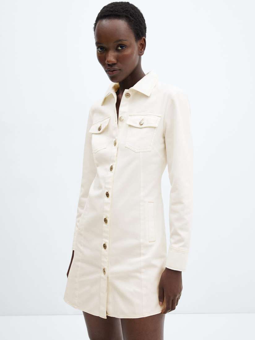 Cotton button up dress online