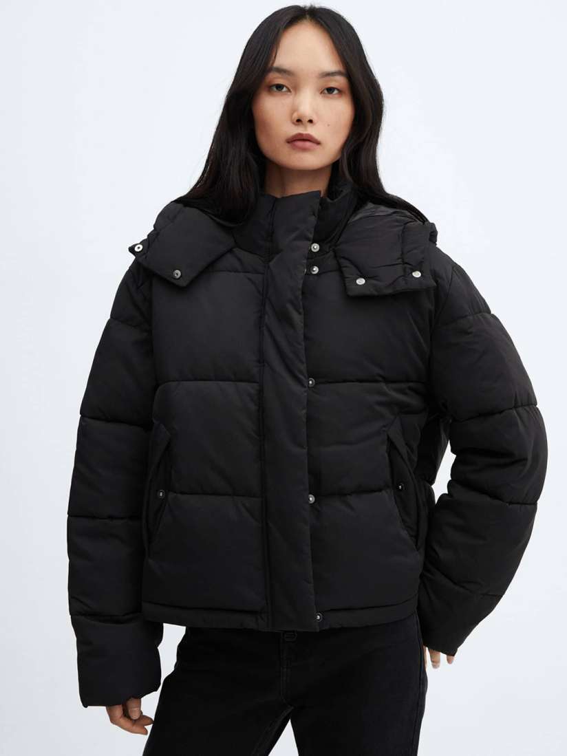 Buy MANGO Hooded Padded Jacket Jackets for Women 25654260 Myntra