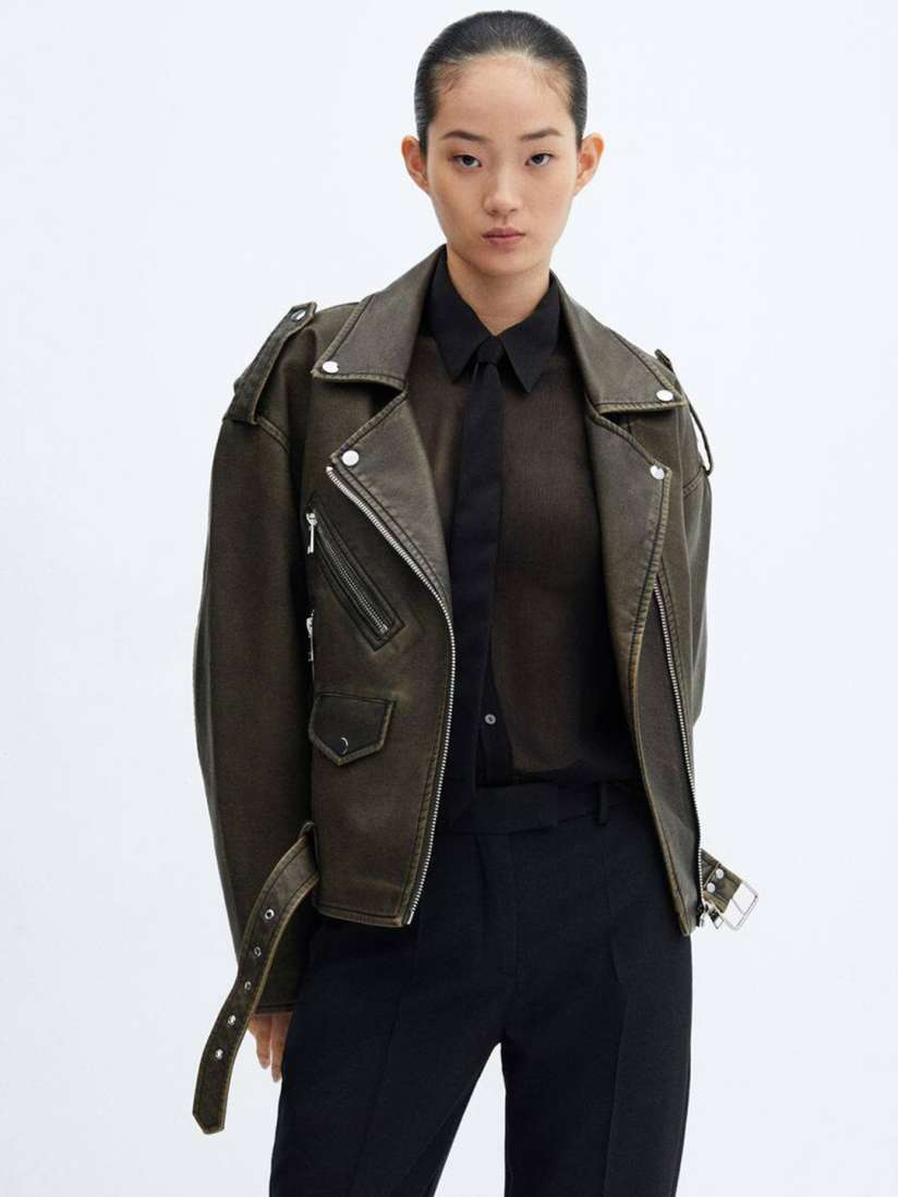 Mango biker jacket top