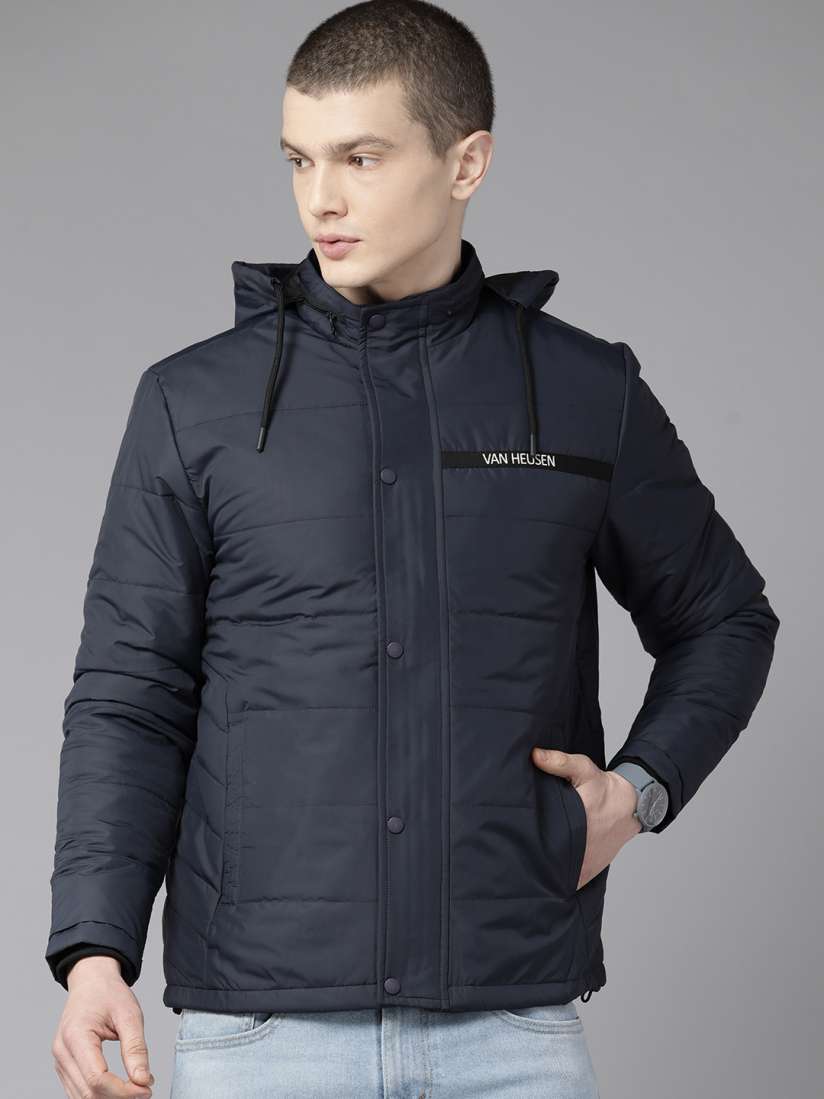 Buy Van Heusen Lightweight Hooded Padded Jacket Jackets for Men 25655346 Myntra
