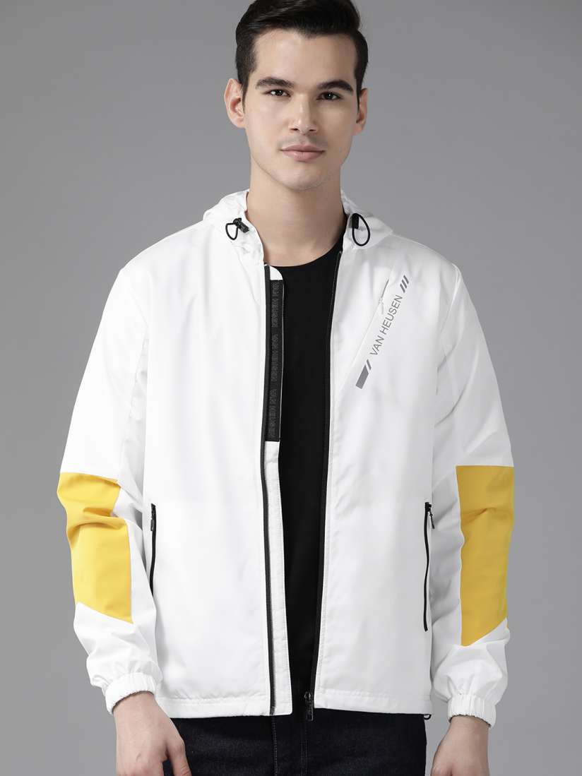 Buy Van Heusen Brand Logo Printed Hooded Tailored Jacket Jackets for Men 25655382 Myntra