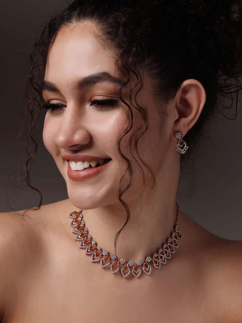 Stone studded necklace store