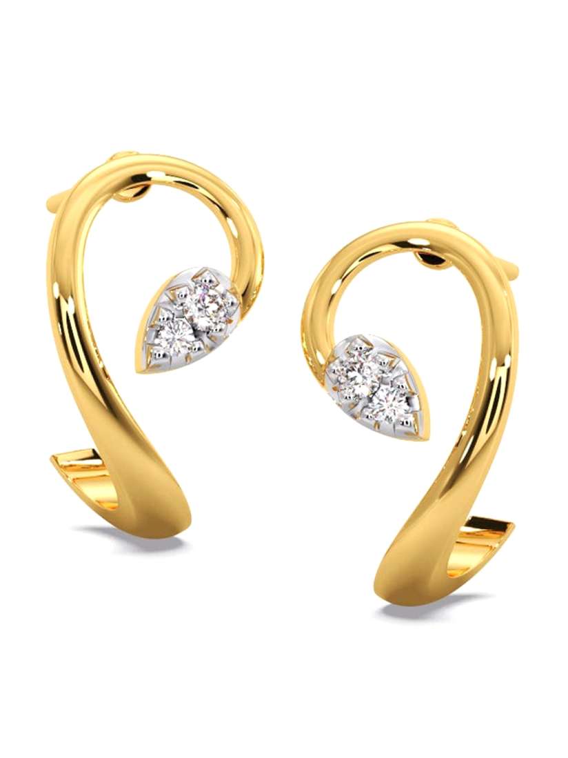 Buy CANDERE A KALYAN JEWELLERS COMPANY 18KT Gold Diamond Studded Stud Earrings 1.05 g Earrings Diamond for Women 25668968 Myntra