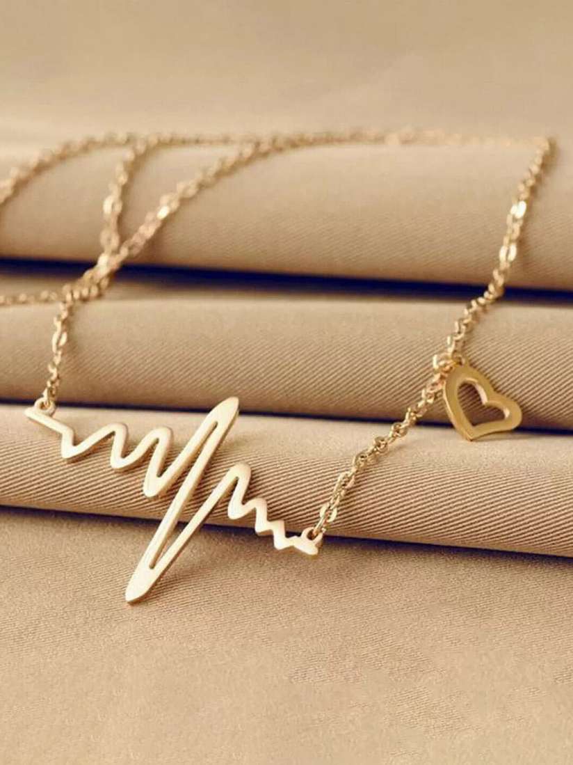 Heartbeat pendant necklace discount
