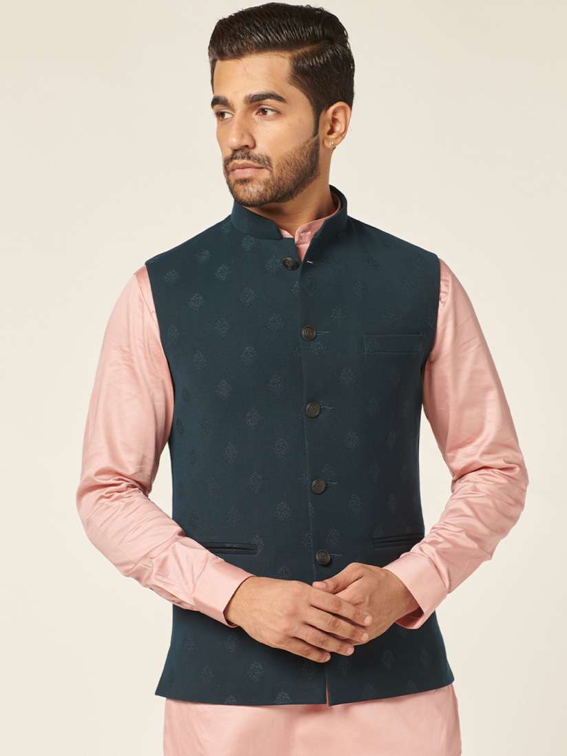 Buy MR BUTTON Printed Velvet Nehru Jacket Nehru Jackets for Men 25689688 Myntra