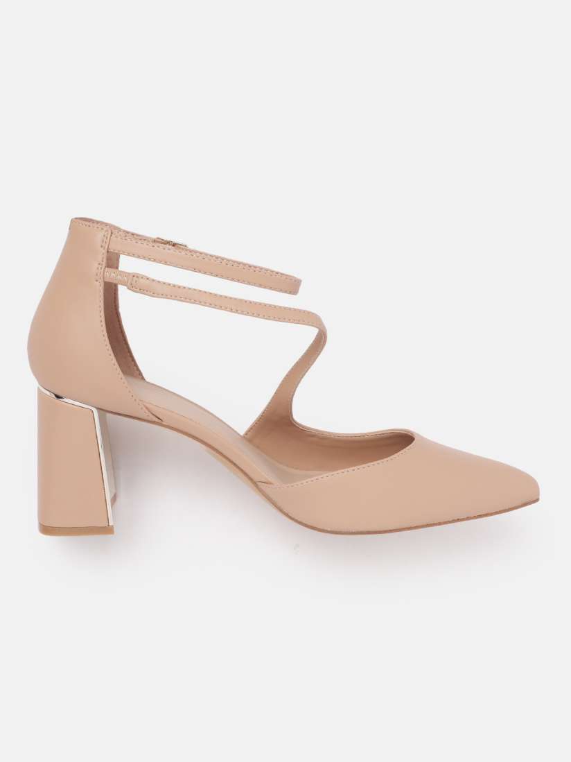 Aldo nude block heel top