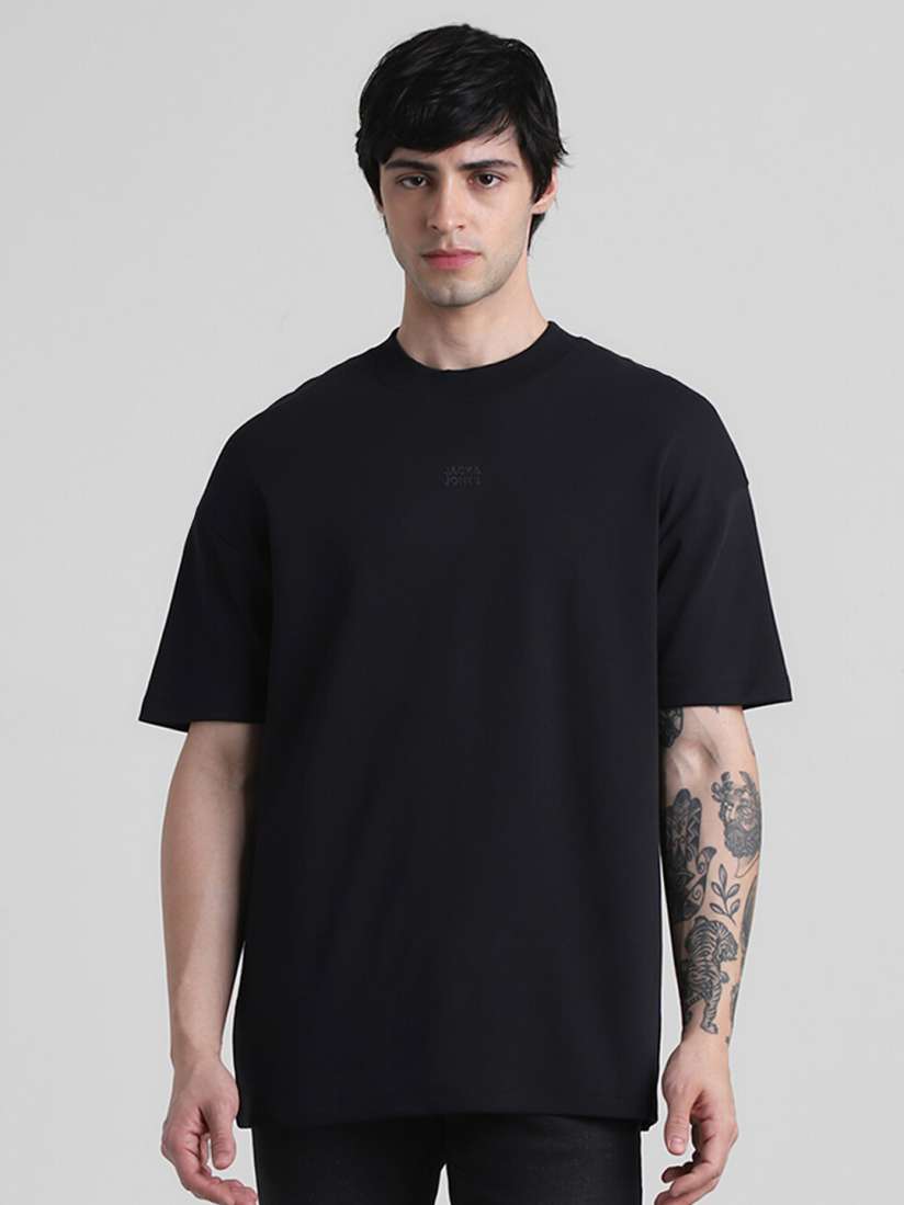 Buy Jack Jones Oversized Drop Shoulder Pure Cotton T Shirt Tshirts for Men 25695628 Myntra