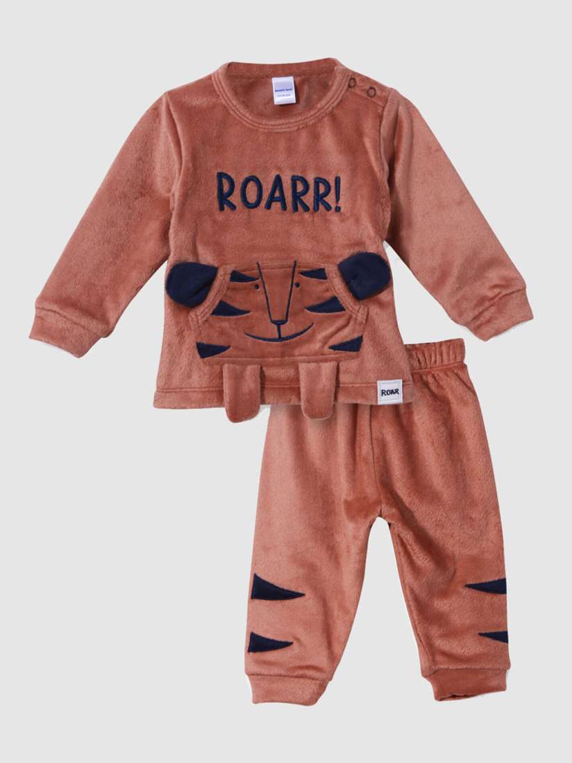 Buy Moms Love Boys Tiger Embroidered Top with Pyjamas Clothing Set for Boys 25699144 Myntra