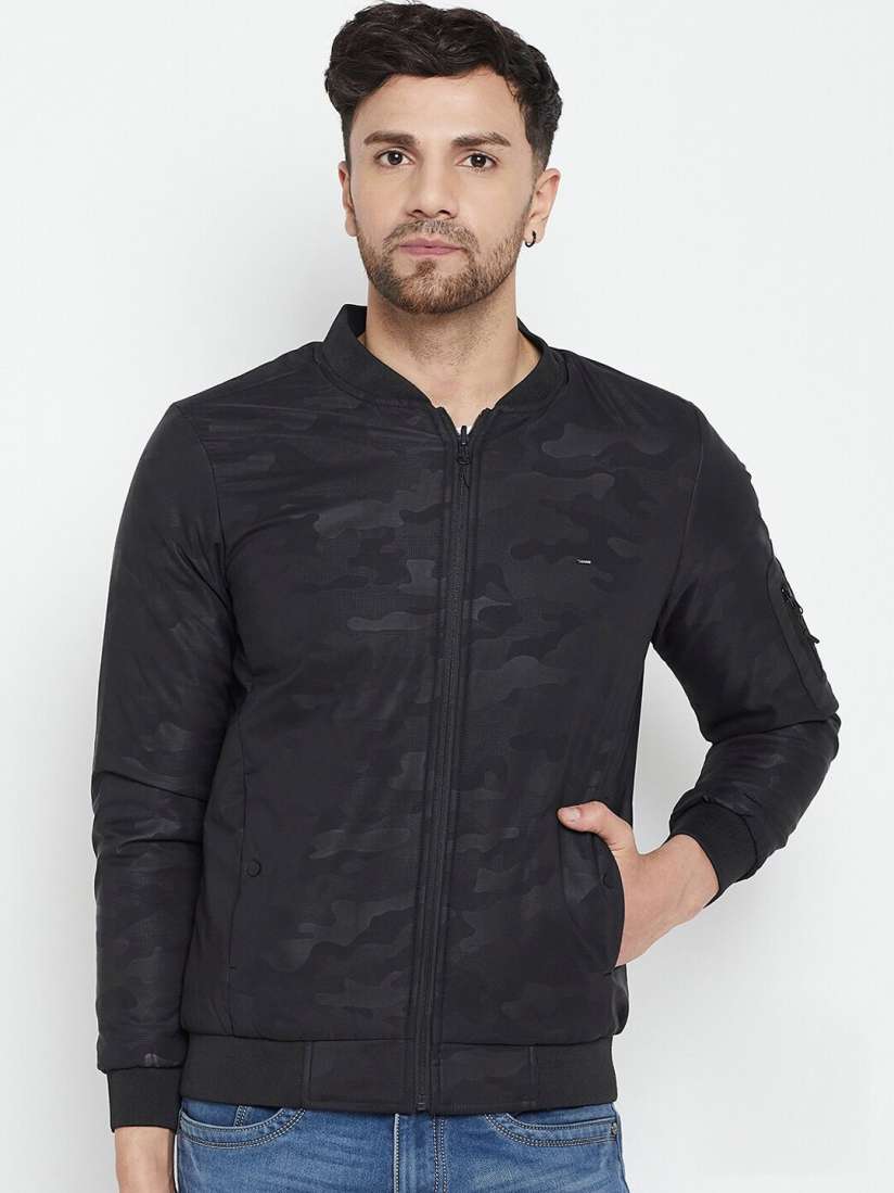 Stand collar camouflage jacket clearance