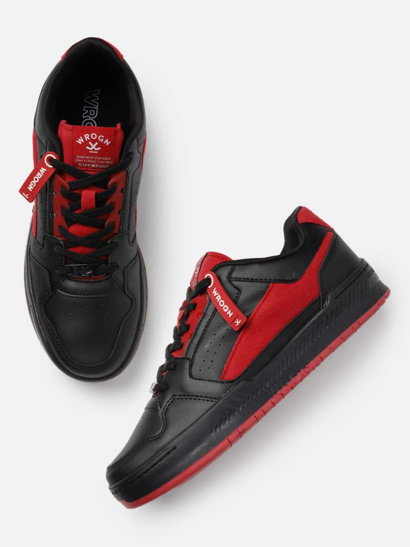 Wrogn black sneakers cheap