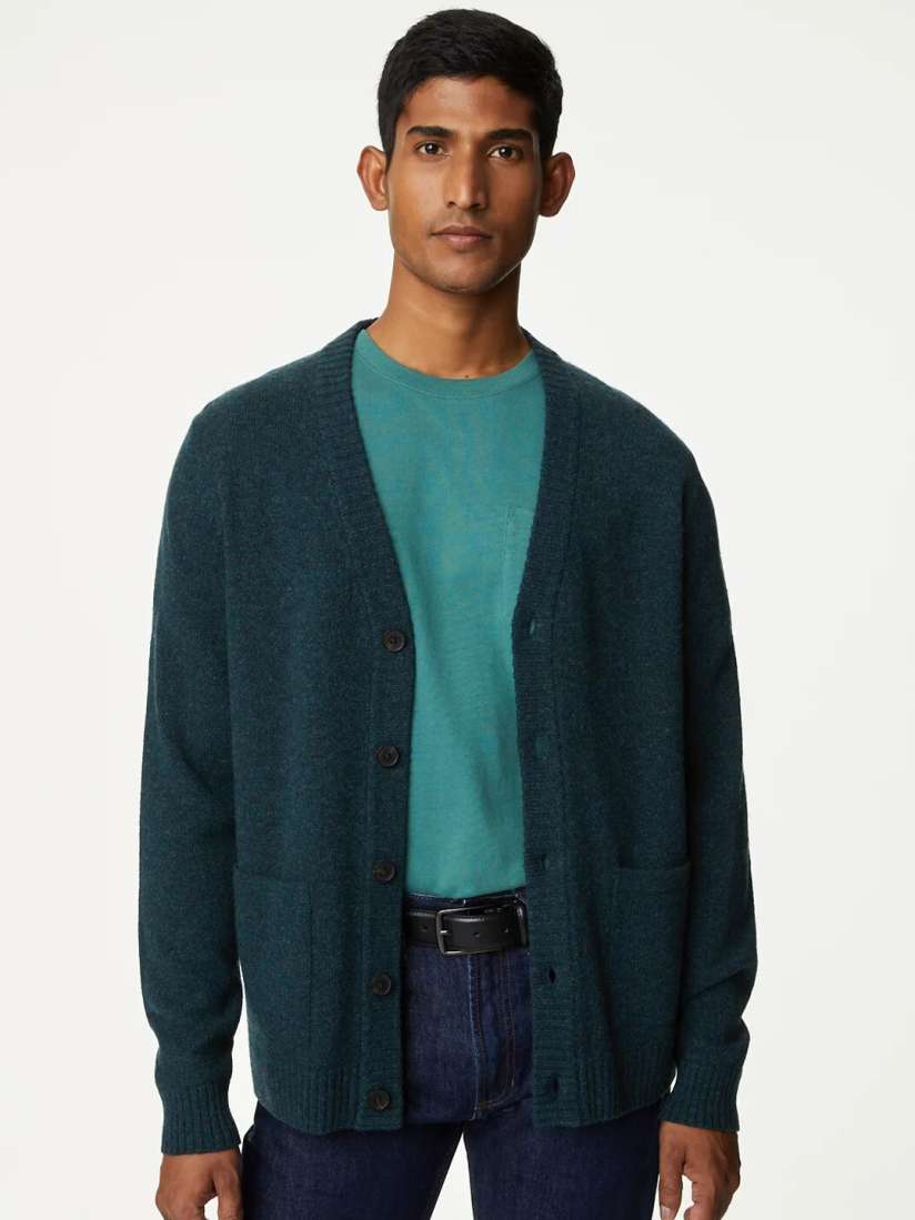 Buy Marks Spencer V Neck Woollen Cardigan Sweater Sweaters for Men 25703234 Myntra