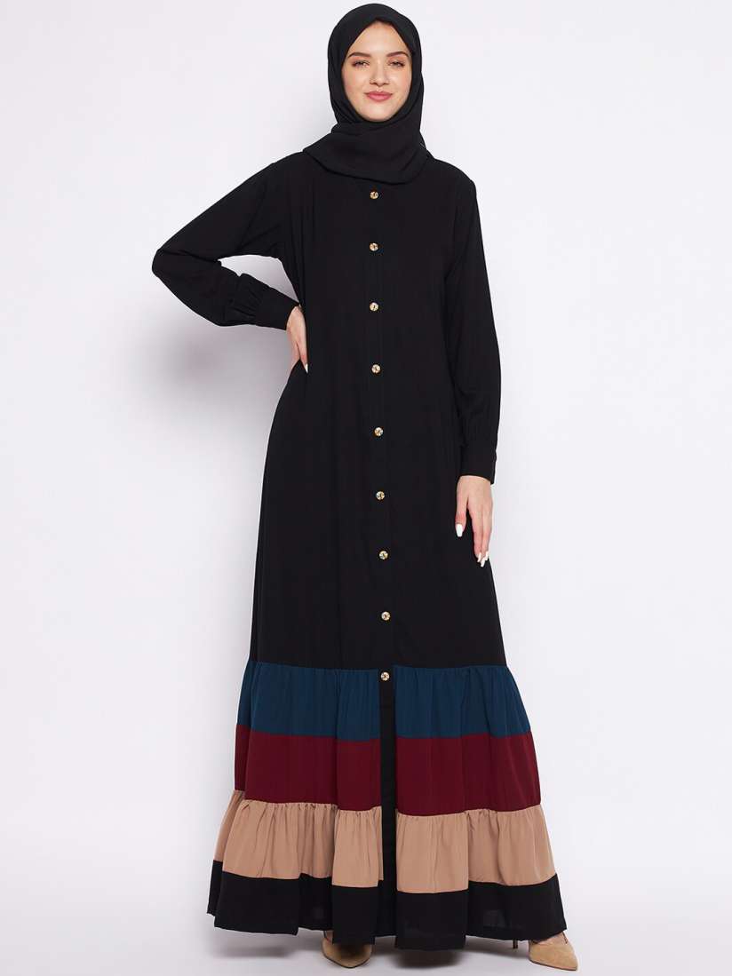 Buy NABIA Front Open Abaya Burqa Burqas for Women 25705144 Myntra