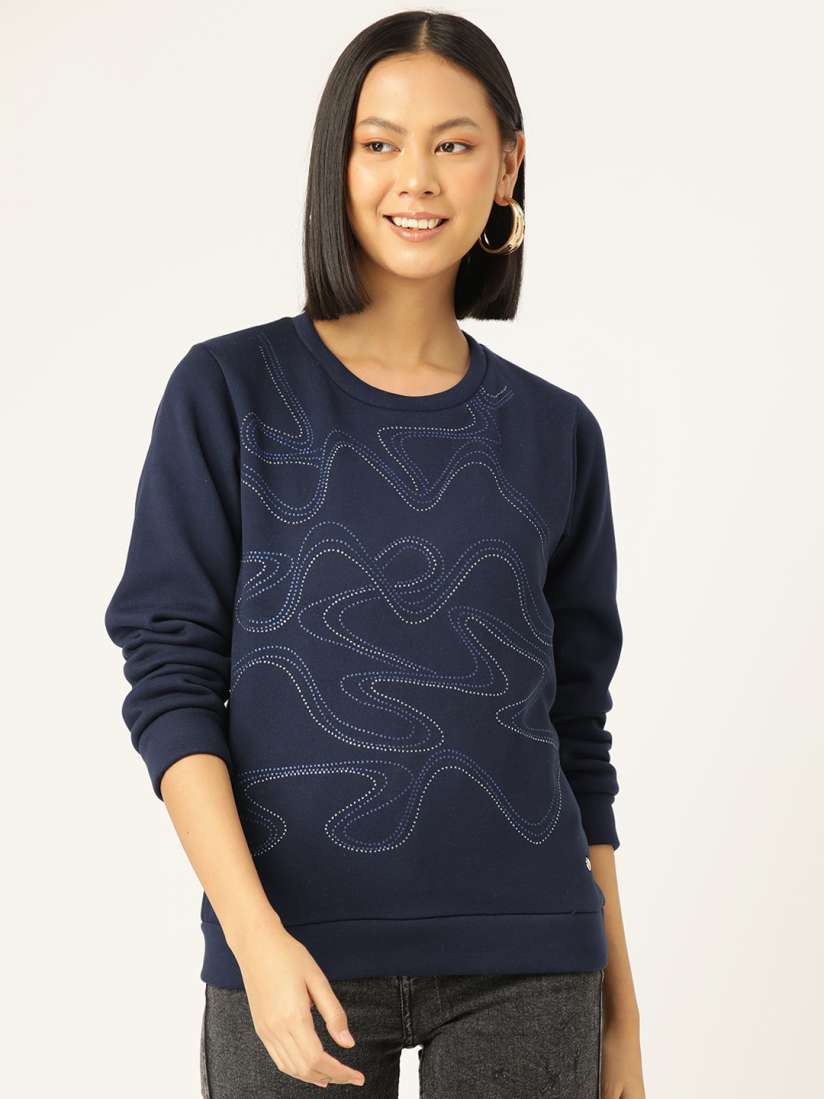 Buy Monte Carlo Embellished Sweatshirt Sweatshirts for Women 25706054 Myntra