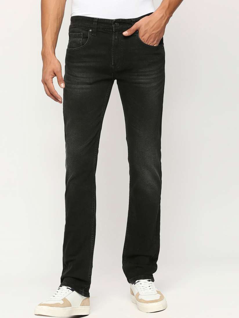 Black jeans men myntra hot sale