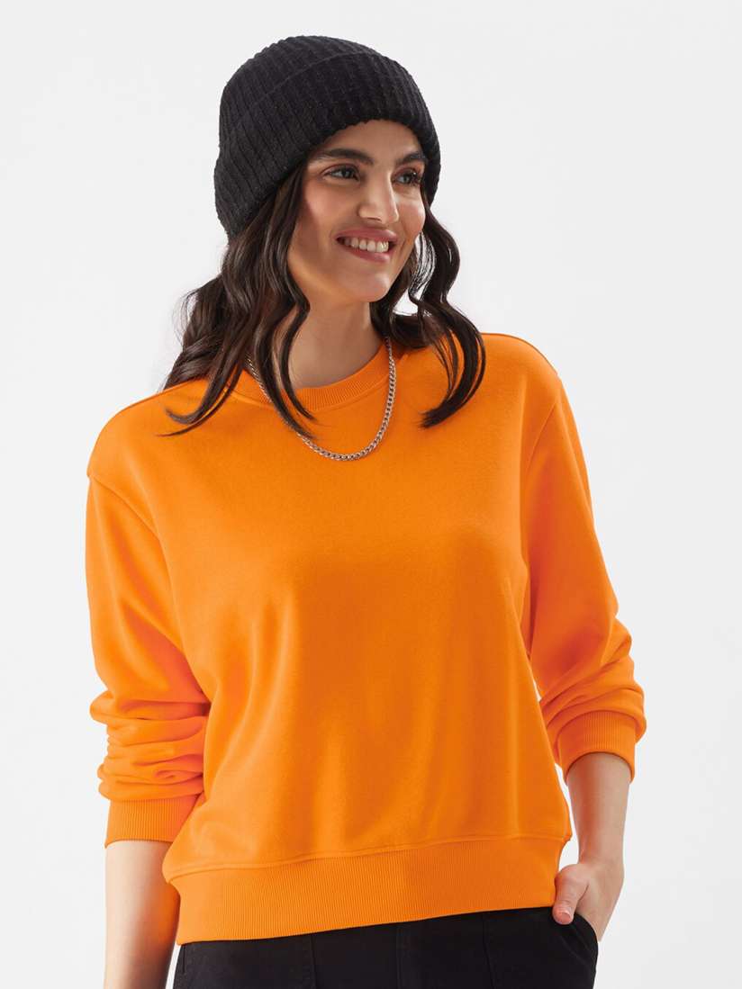 Buy The Souled Store Women Orange Sweatshirt Sweatshirts for Women 25707448 Myntra