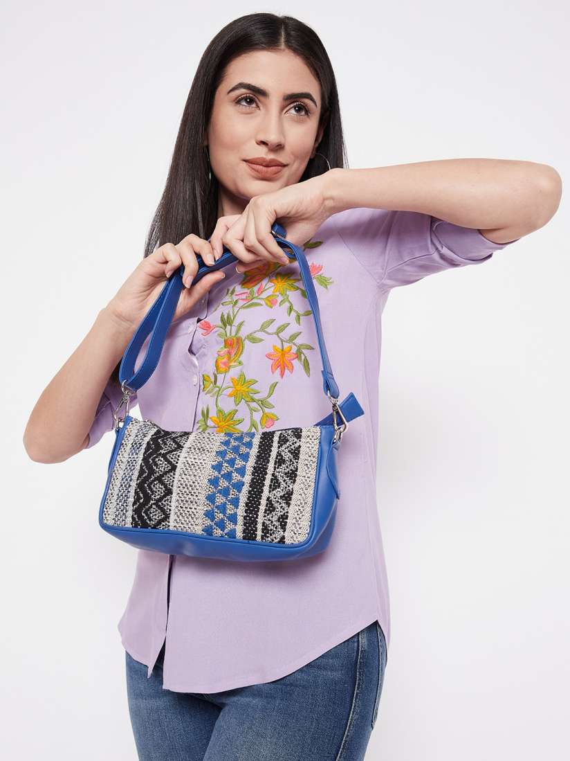 Buy Anouk Blue Ethnic Motifs Cotton Sling Bag Handbags for Women 25710788 Myntra