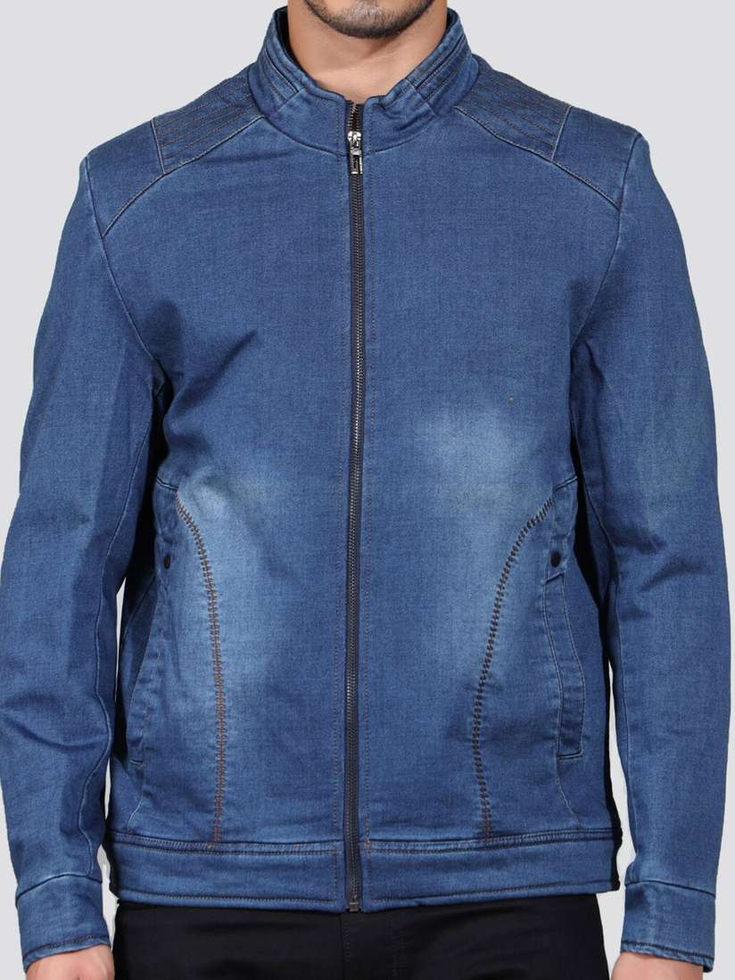 Buy YOUNG CLUB CLASSIC Mock Collar Denim Jacket - Jackets