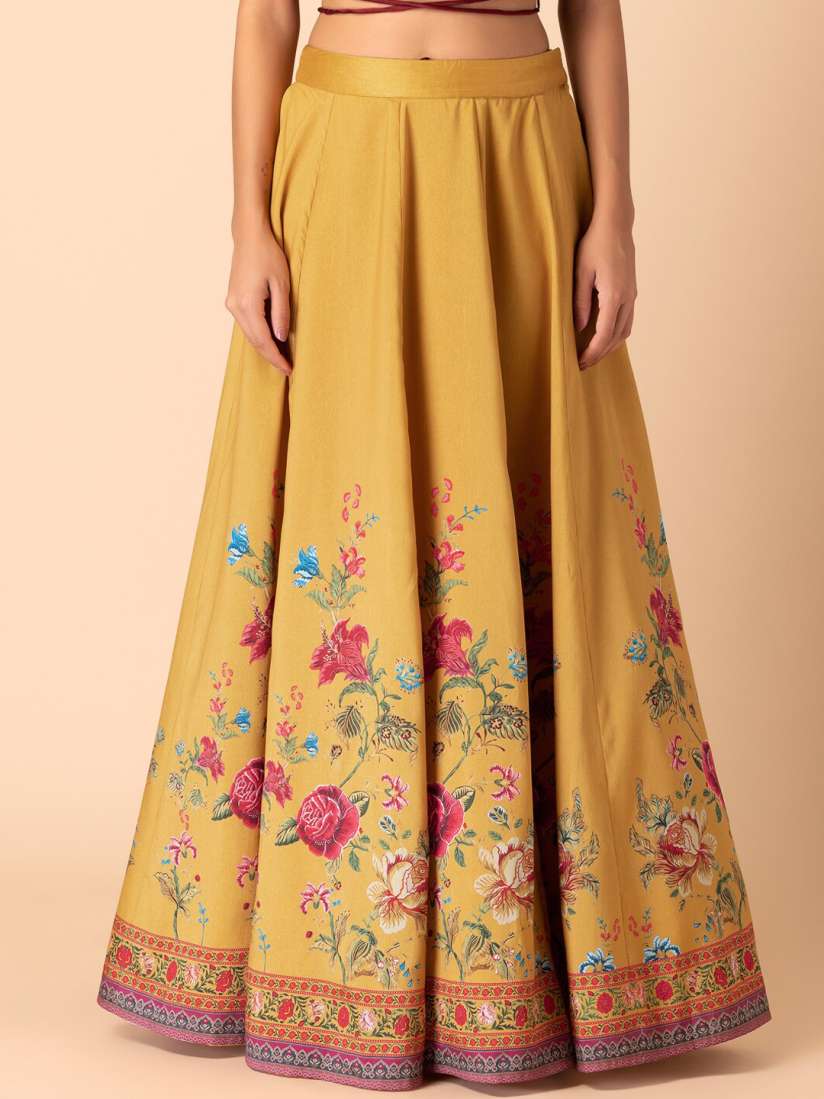 Buy INDYA Floral Printed Flared Maxi Skirt Skirts for Women 25712438 Myntra