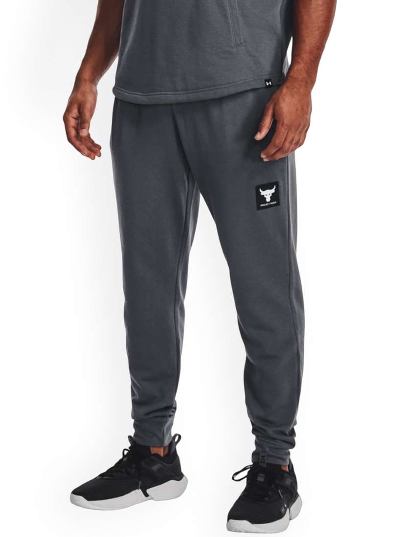 Buy UNDER ARMOUR Men Project Rock Terry Mid Rise Relaxed Fit Joggers Track Pants for Men 25716564 Myntra
