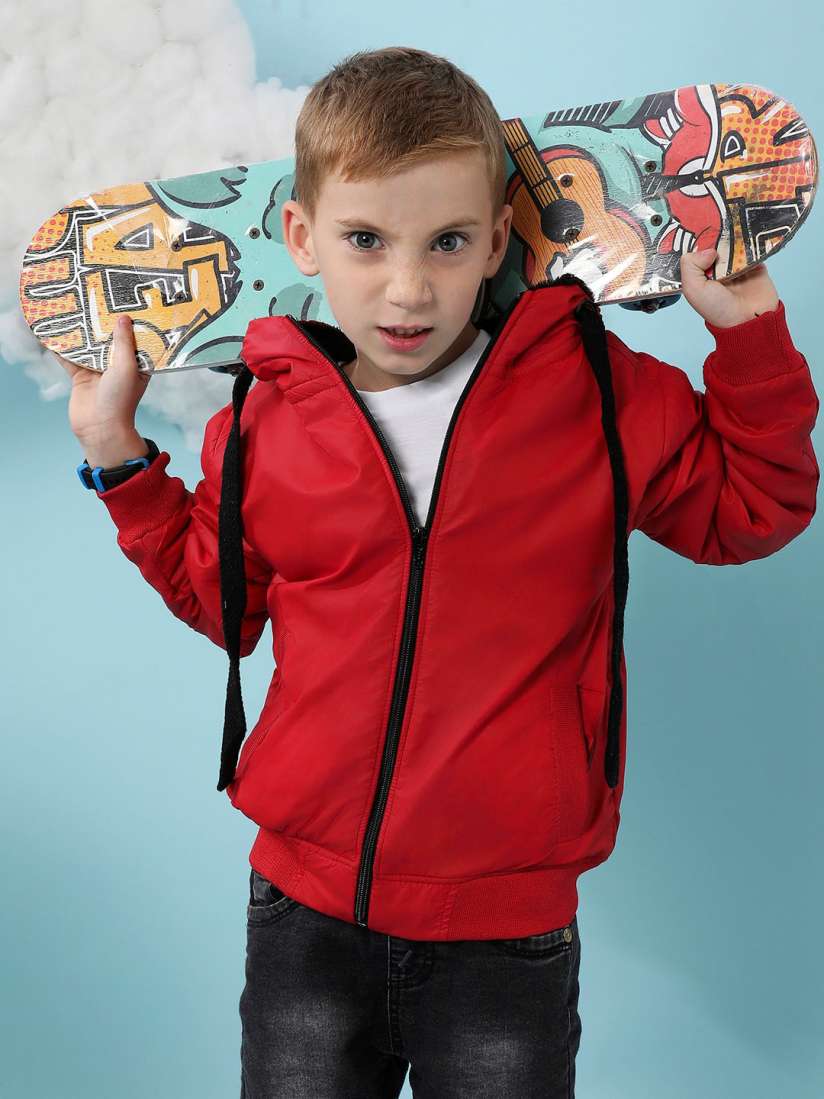 Boys bomber jacket with hood hotsell