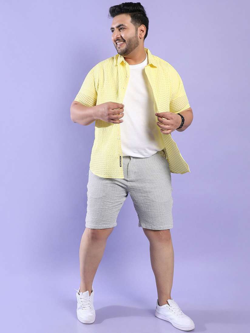 Plus size striped shorts top
