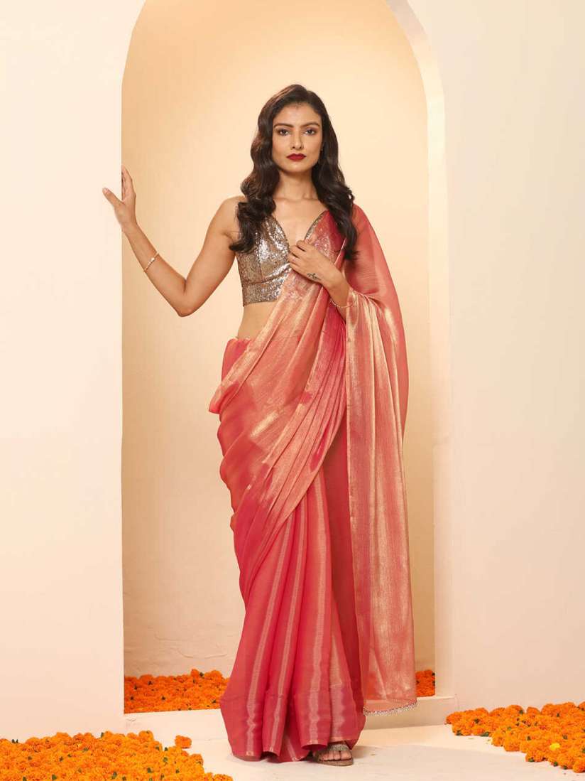 Myntra sarees chiffon discount