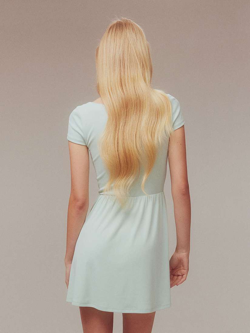 Navona Ribbed Knit Flare Dress /Herlipto