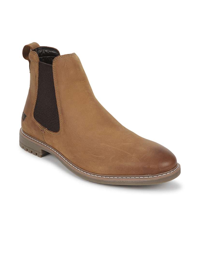 Buy Royal Enfield Men Mid Top Leather Chelsea Boots Boots for Men 25726196 Myntra