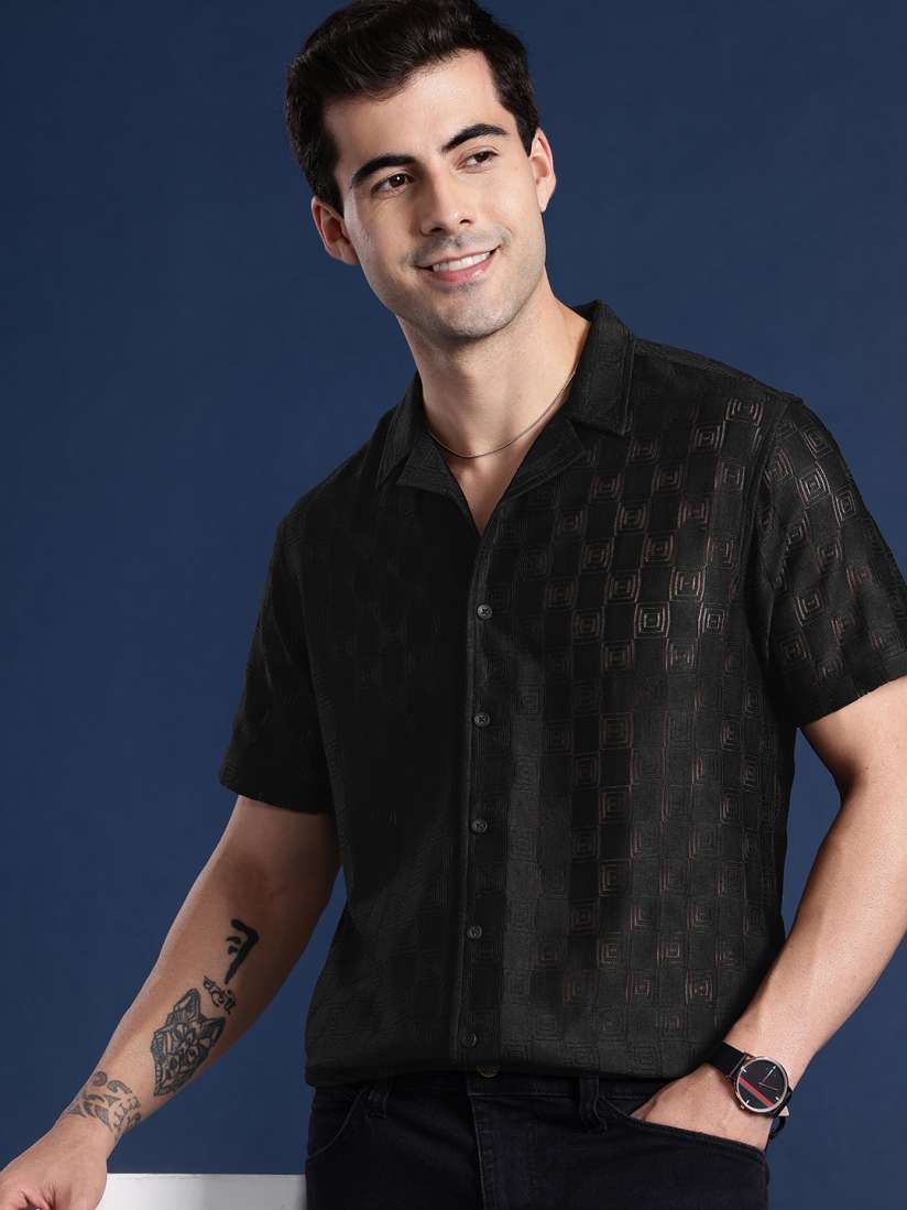Buy Mast Harbour Men Self Design Semi Sheer Party Shirt Shirts for Men 25731396 Myntra