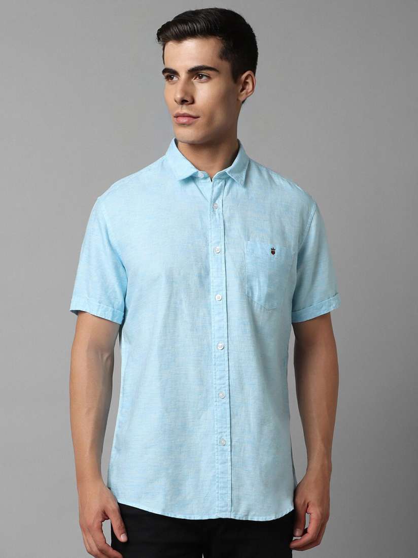 Buy Louis Philippe Jeans Half Sleeves Slim Fit Cotton Linen Casual Shirt Shirts for Men 25732496 Myntra