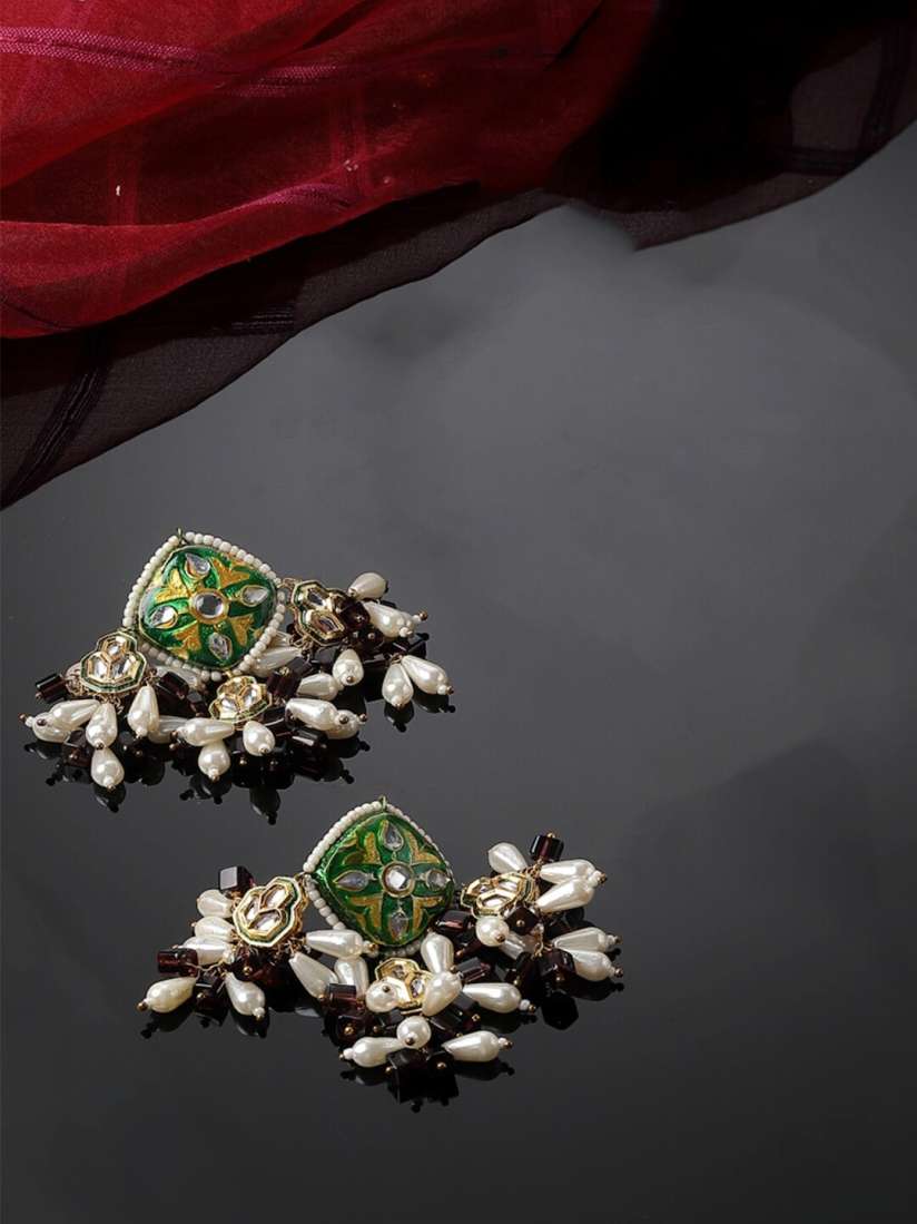 Myntra kundan earrings hot sale