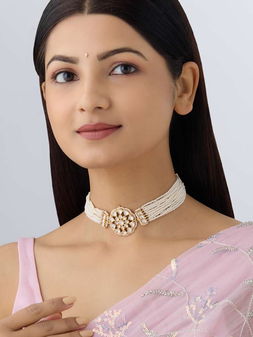 Buy Kushal s Fashion Jewellery Kundan Ethnic Necklace Necklace and Chains for Women 25736134 Myntra