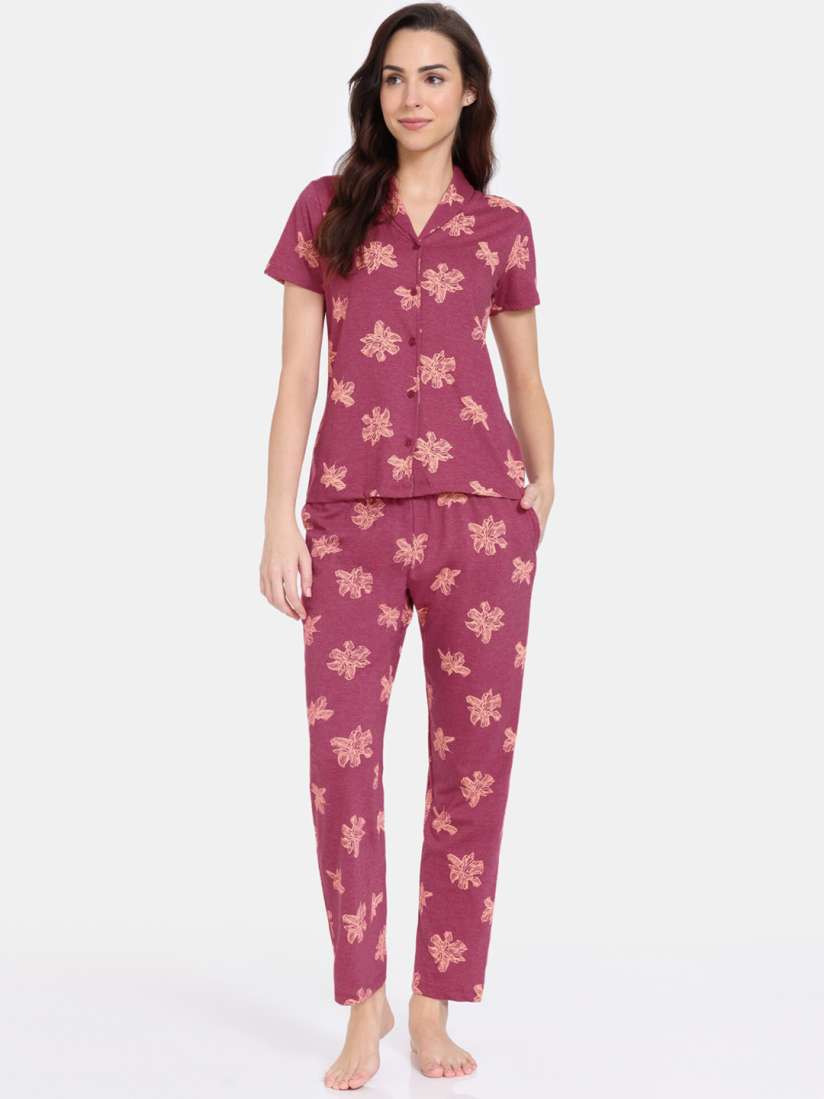 Buy Zivame Floral Printed Night suit Night suits for Women 25741246 Myntra