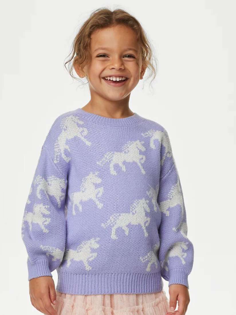 Buy Marks Spencer Girls Unicorn Self Design Acrylic Pullover Sweater Sweaters for Girls 25749666 Myntra