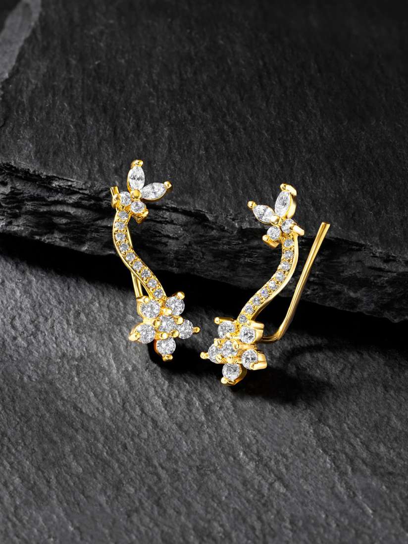 Myntra gold earrings hot sale